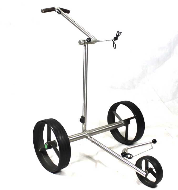 Kingfisher® K2, Golftrolley elektrisch und schnell-klappbar, Bedienung durch Drehrad, 42mm High-Tech-Antriebe "Made in Germany", Bergabfahrbremse